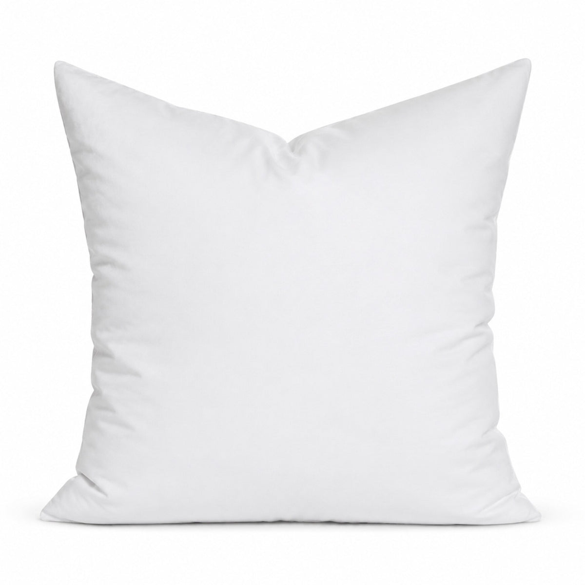 22 by 22 inch premium 50/50 down and feather pillow insert on a white background