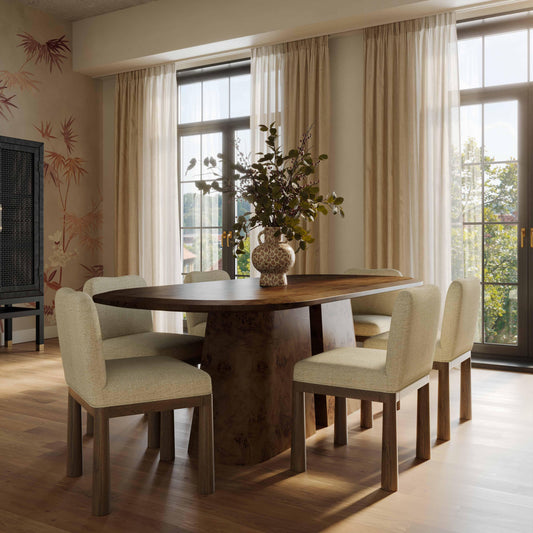 Tiara Performance Basketweave Fabric Dining Chair — detail view 2 | Stacy Nicole Home
