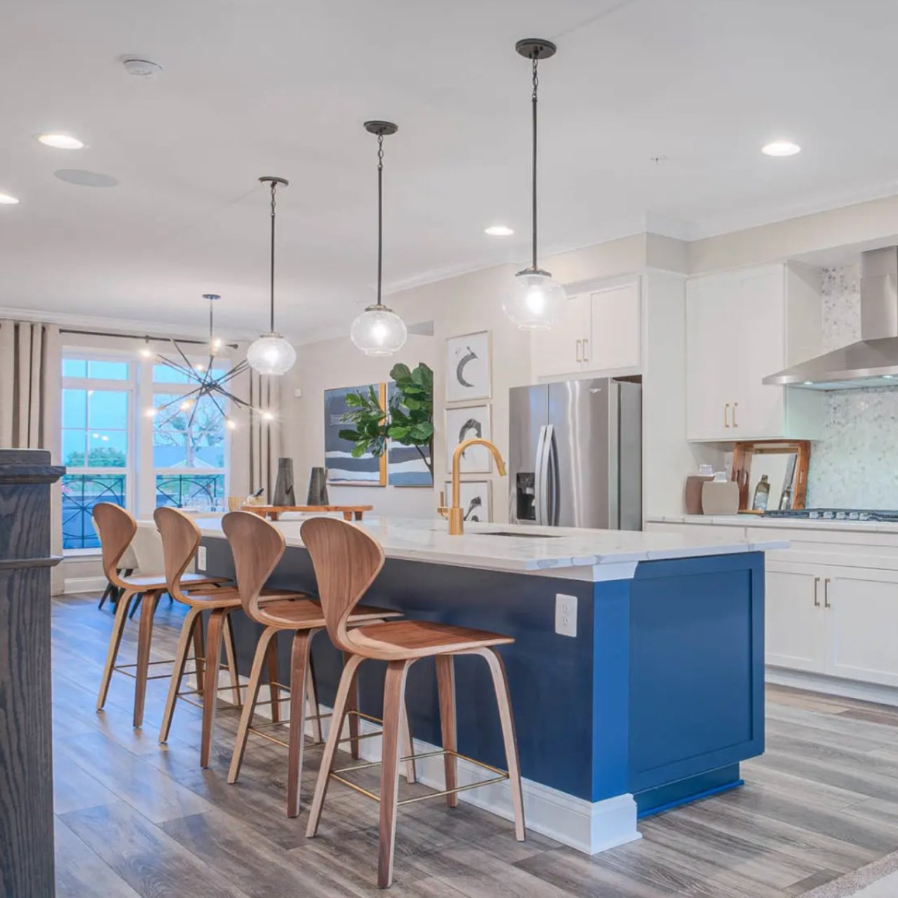 Chic bar and counter stools for casual dining and kitchen spaces.