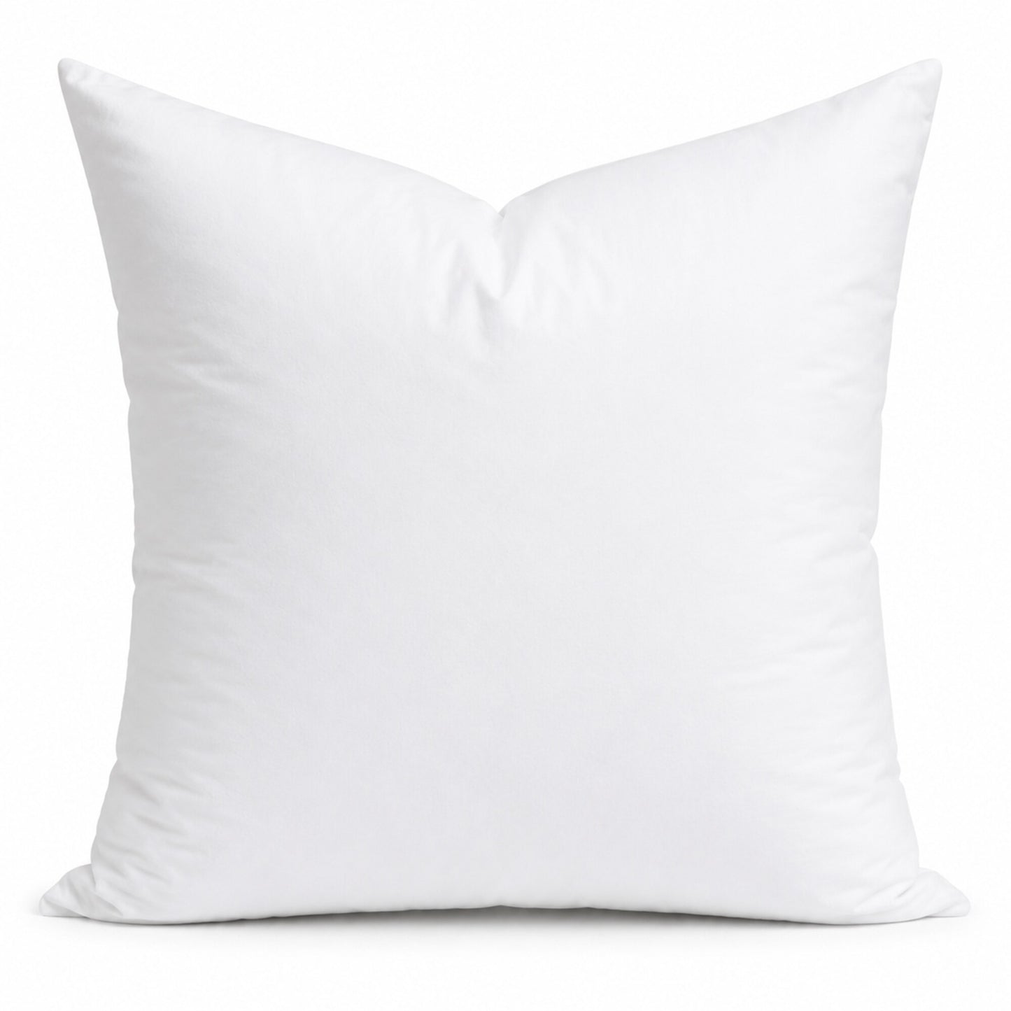 24 by 24 inch premium 50/50 down and feather pillow insert on a white background