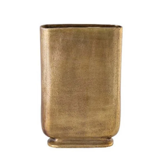 Devi Tall Vase in Antique Brass