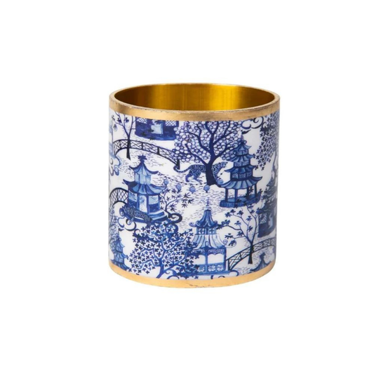 Garden Party Napkin Ring (4 pk) - Blue