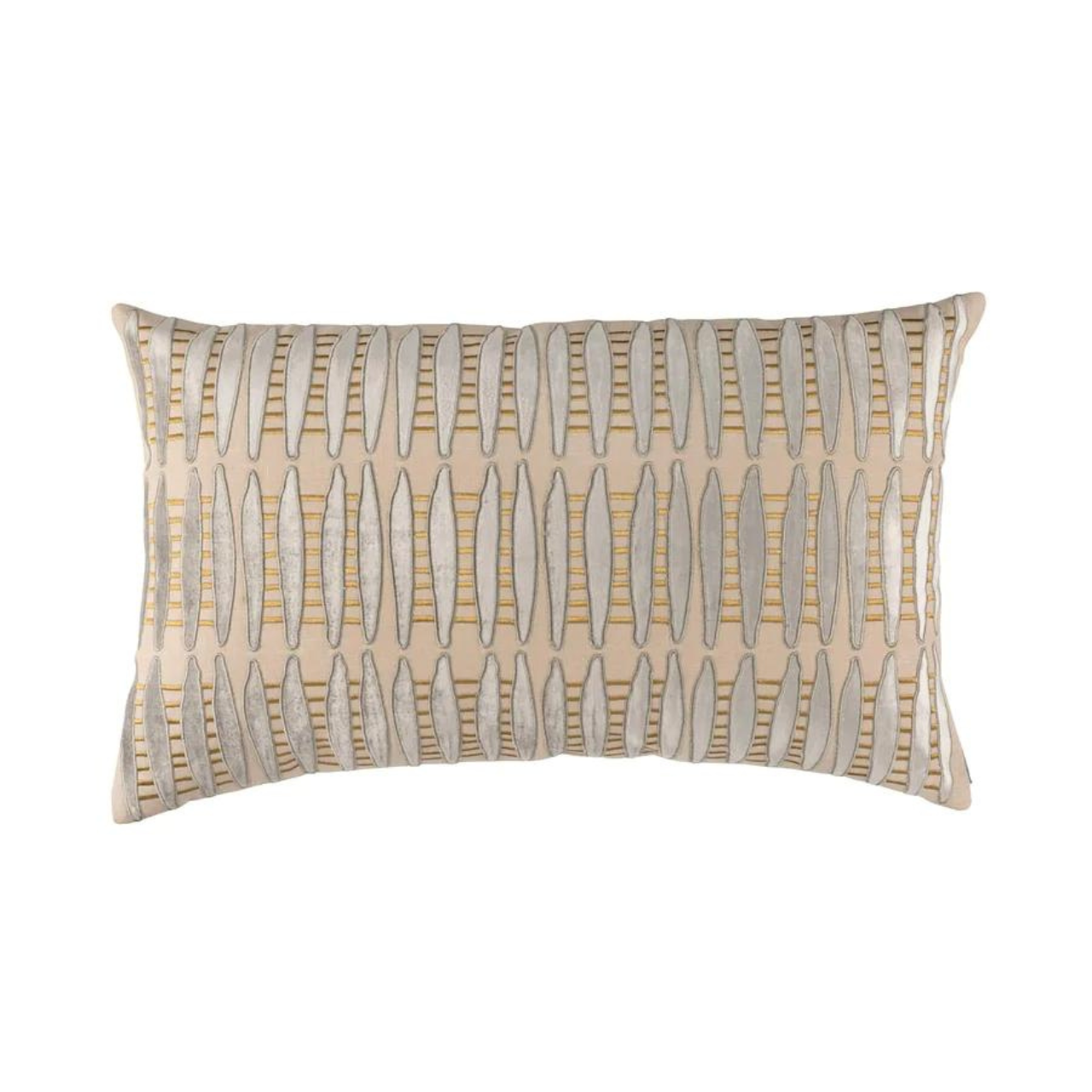 Ivy Lg Rectangle Pillow Dark Sand Platinum Gold