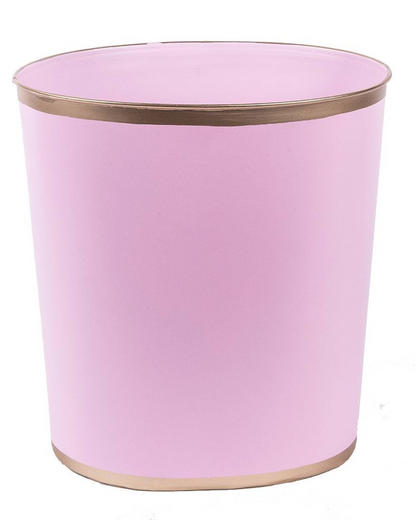 Mattie Oval Wastebasket - Pink - Stacy Nicole Home