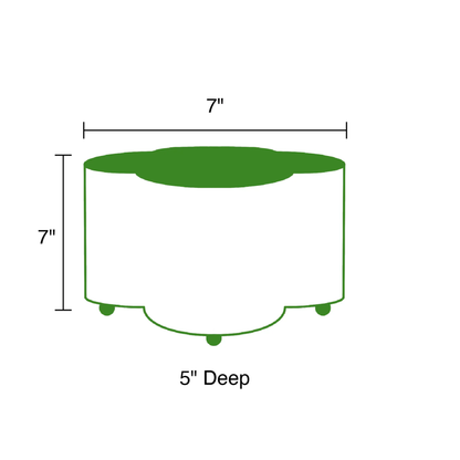 Mattie Quatrefoil Cachepot Planter - Size Reference - Stacy Nicole Home