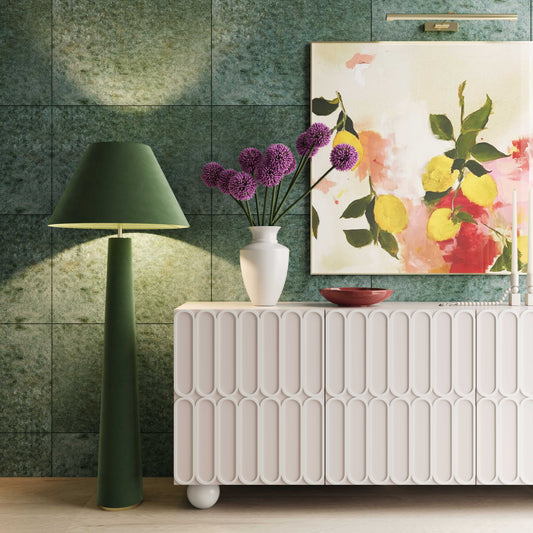 Tori 74" Motif Taupe Buffet — detail view 2 | Stacy Nicole Home