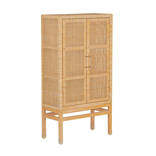 Amara Woven Rattan Cabinet — product view | Stacy Nicole Home