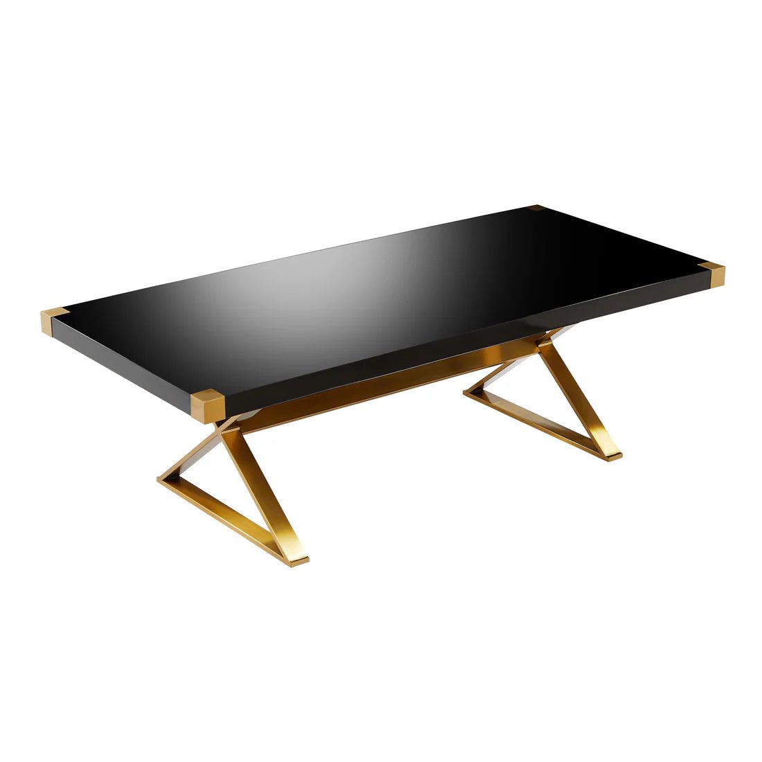 Adeline Black Lacquer Dining Table - Stacy Nicole Home