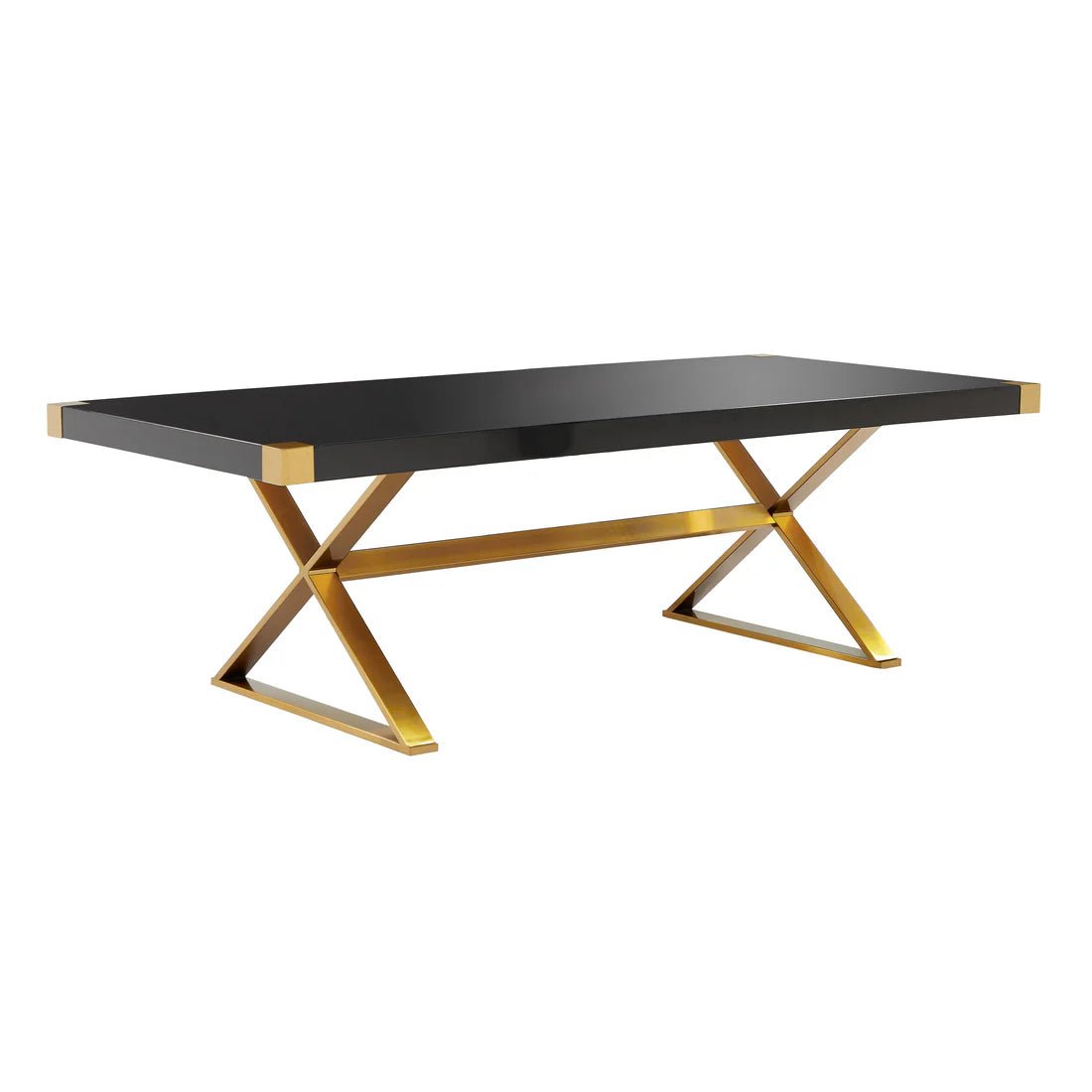 Adeline Black Lacquer Dining Table - Stacy Nicole Home