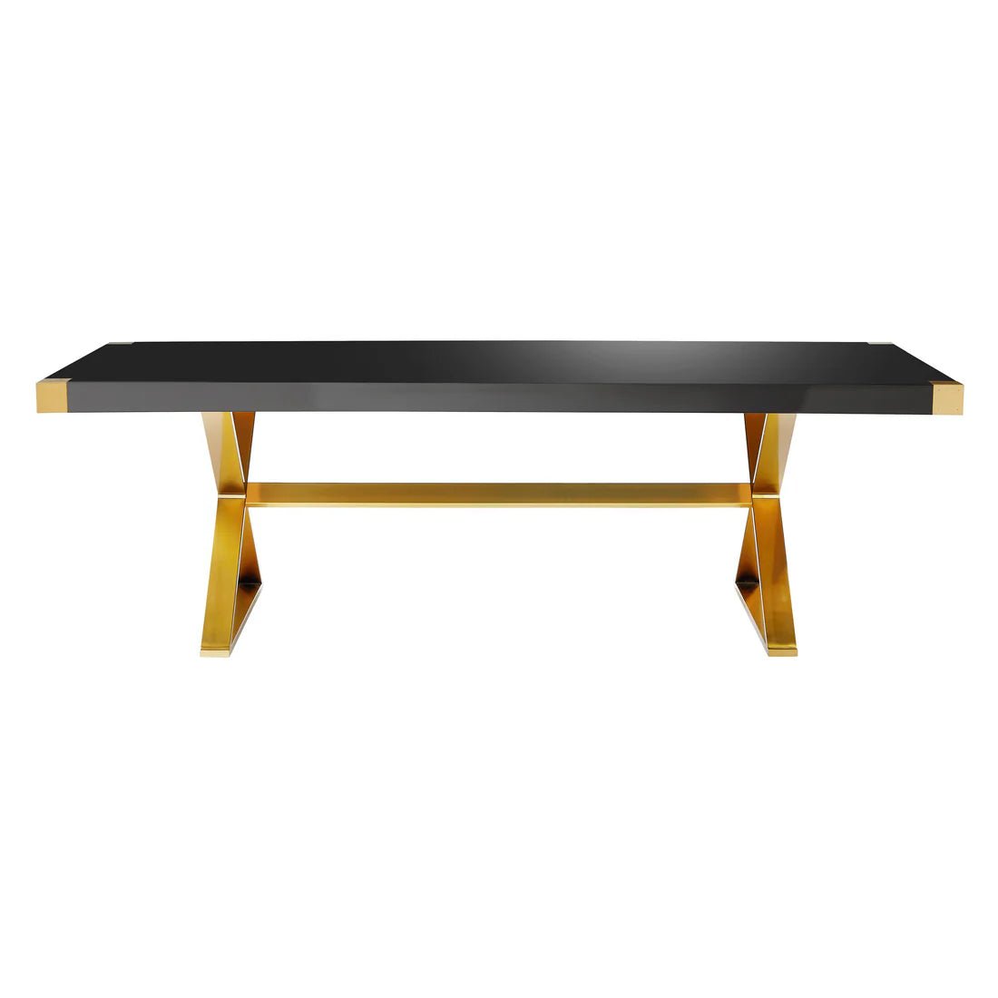 Adeline Black Lacquer Dining Table - Stacy Nicole Home