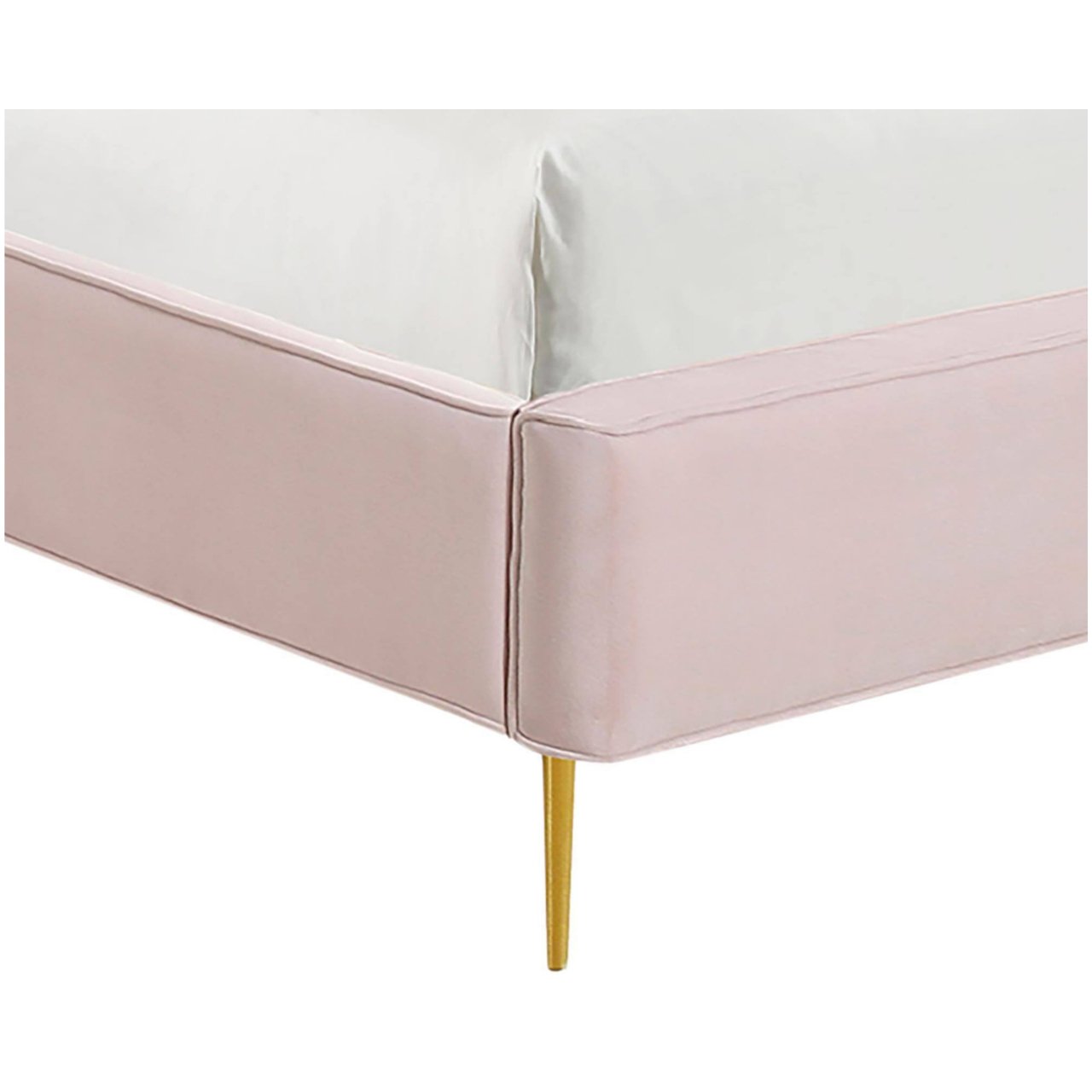 Bianca Blush Velvet Bed in Full - Stacy Nicole Home