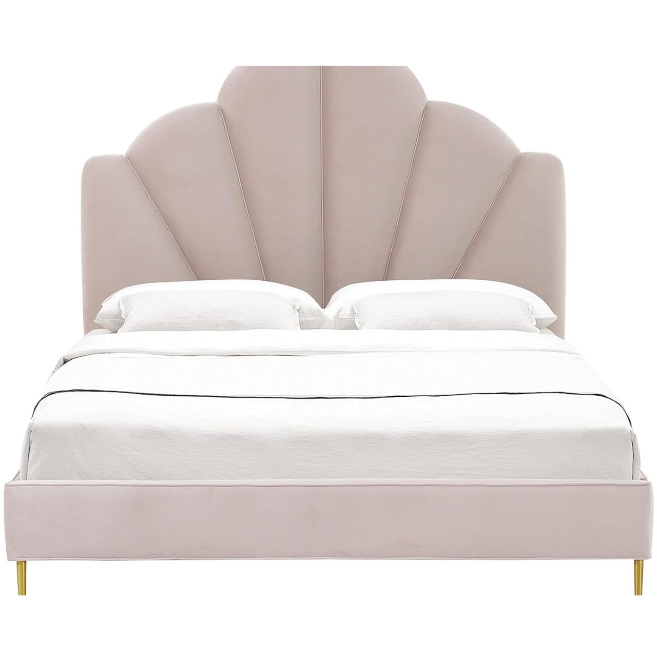 Bianca Blush Velvet Bed in Full - Stacy Nicole Home