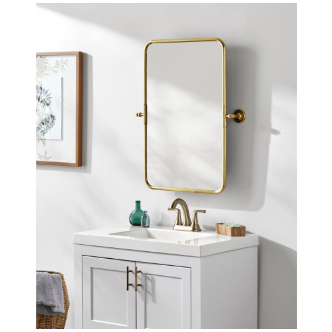 Burnish Accent Mirror - Brass - Stacy Nicole Home