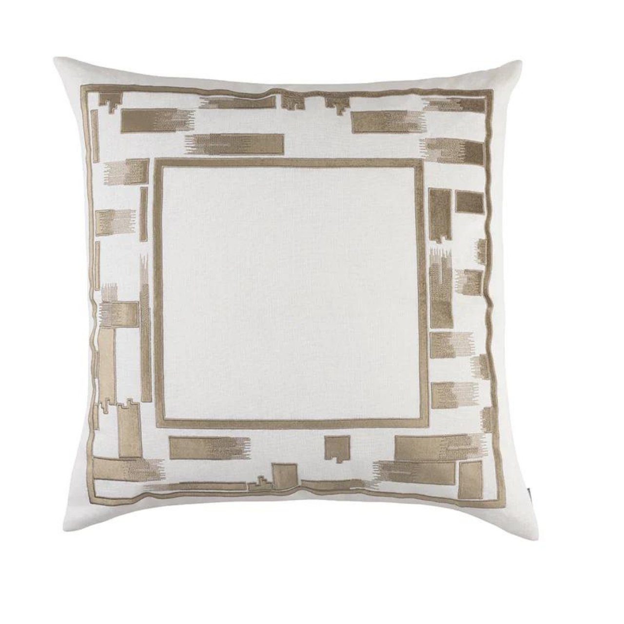 Capri European Pillow White and Fawn 28X28 - Stacy Nicole Home