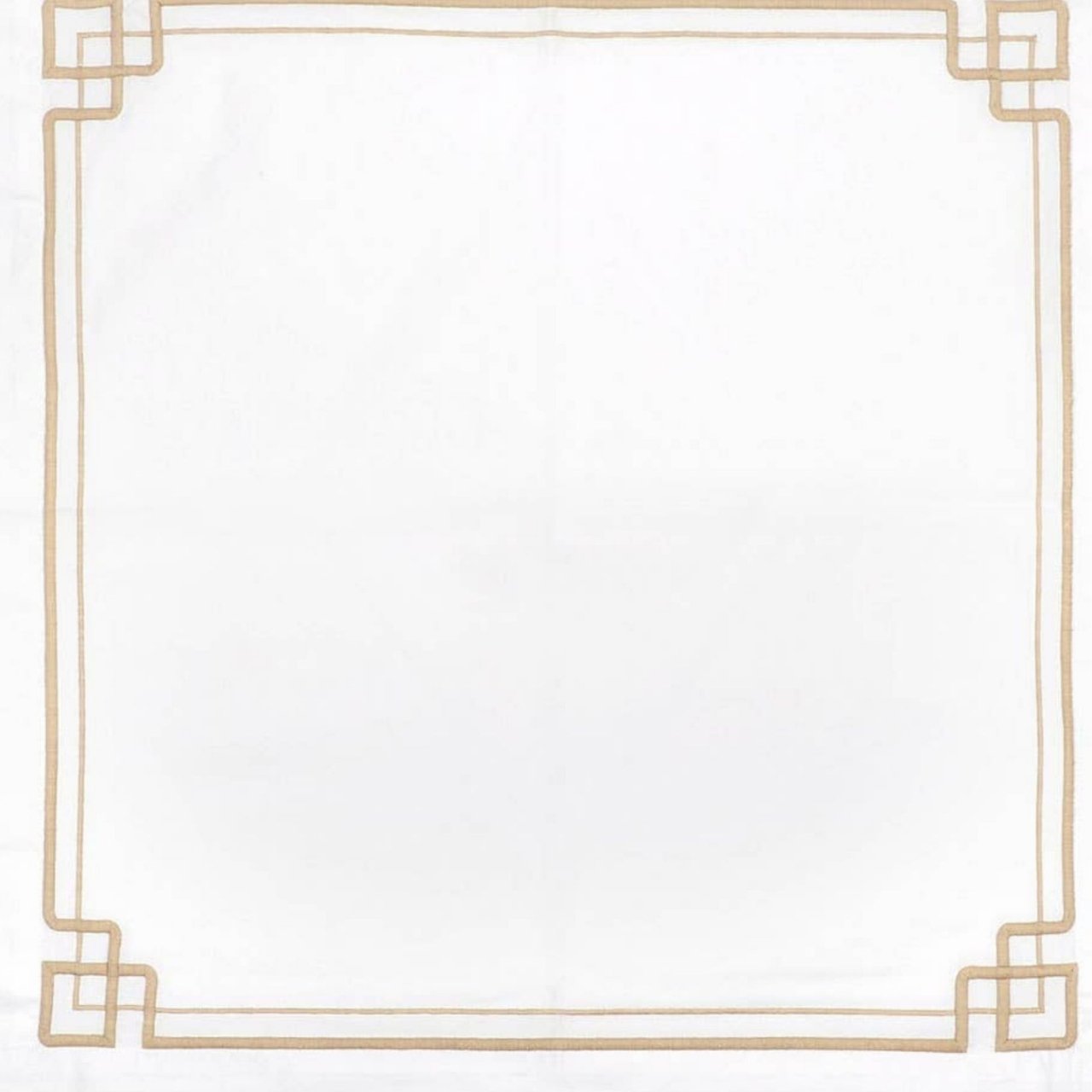 Interlocking Key Napkin - White & Taupe (4 - pack) - Stacy Nicole Home