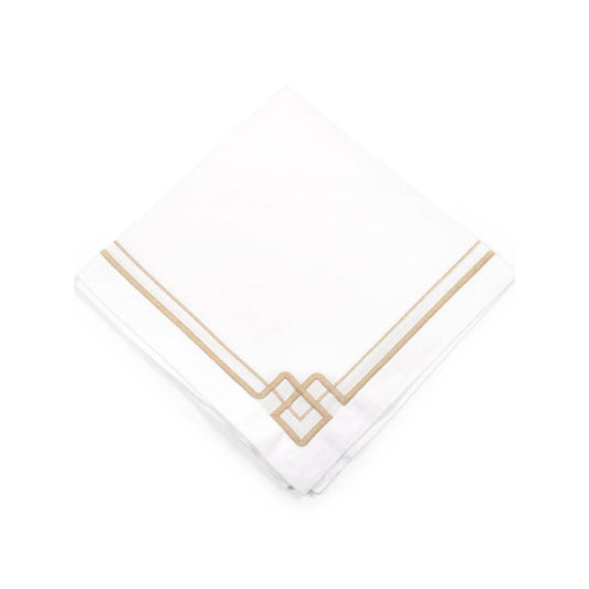 Interlocking Key Napkin - White & Taupe (4 - pack) - Stacy Nicole Home