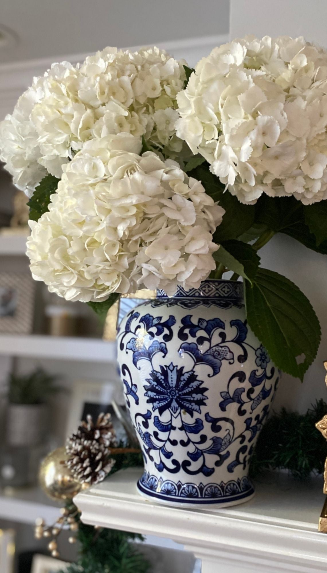 Large Blue Chinoiserie Ginger Jar - Stacy Nicole Home