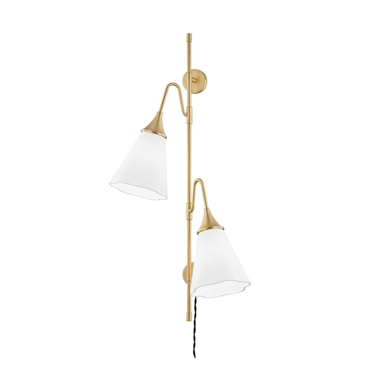 Mara 2 Light Brass Wall Sconce - Stacy Nicole Home