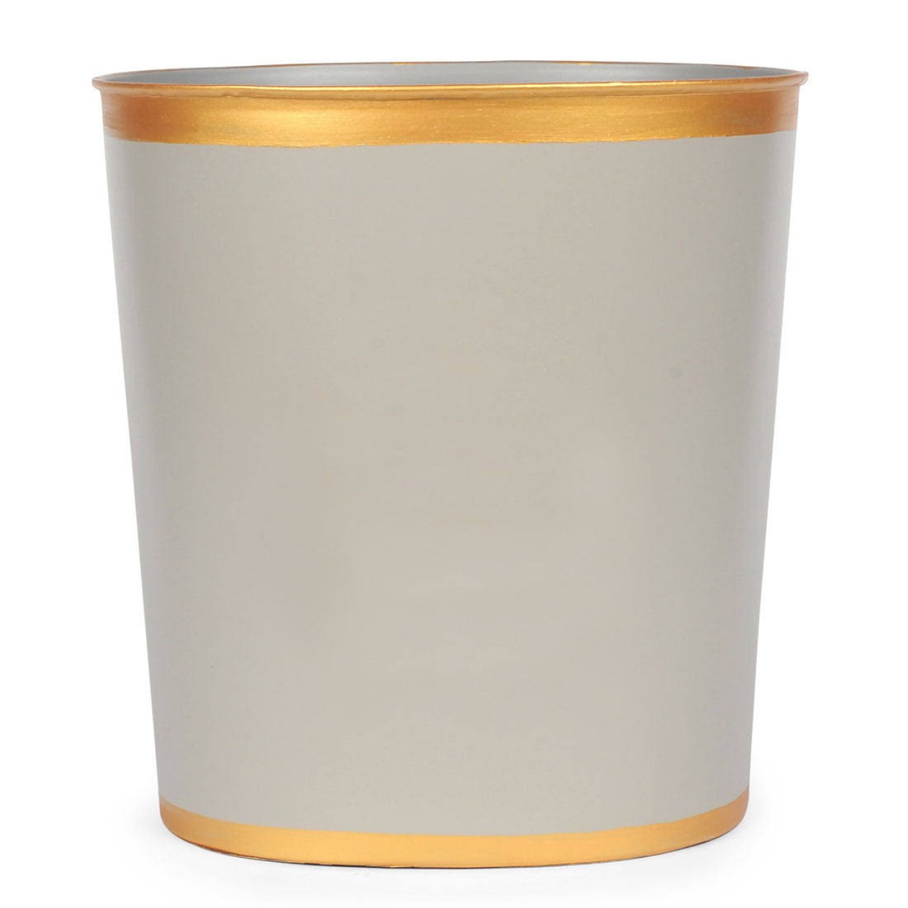 Mattie Oval Wastebasket - Grey - Stacy Nicole Home