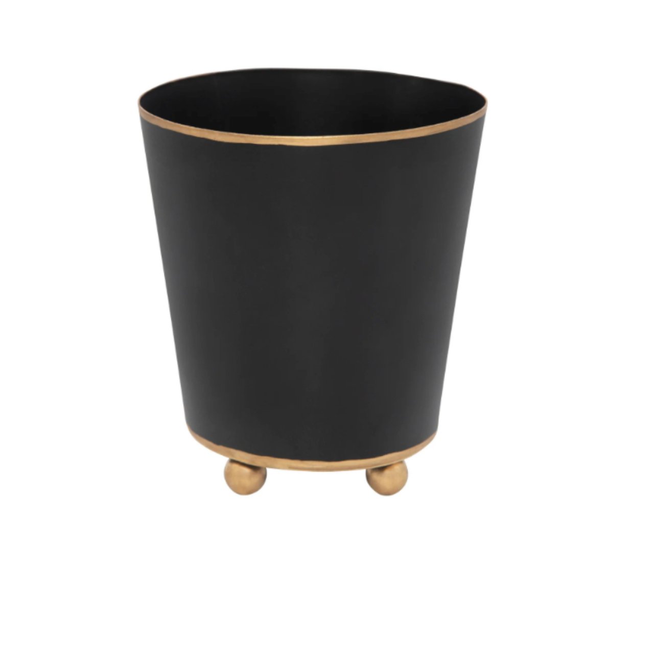 Mattie Round Cachepot Planter - Black - Stacy Nicole Home