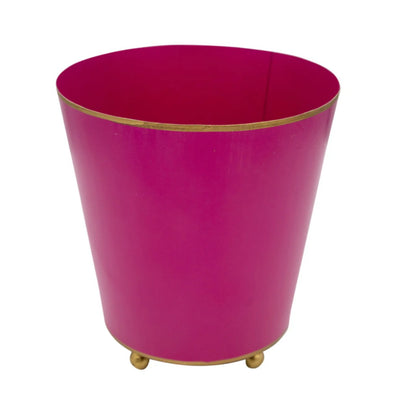 Mattie Round Cachepot Planter in Fuchsia – Stacy Nicole Home