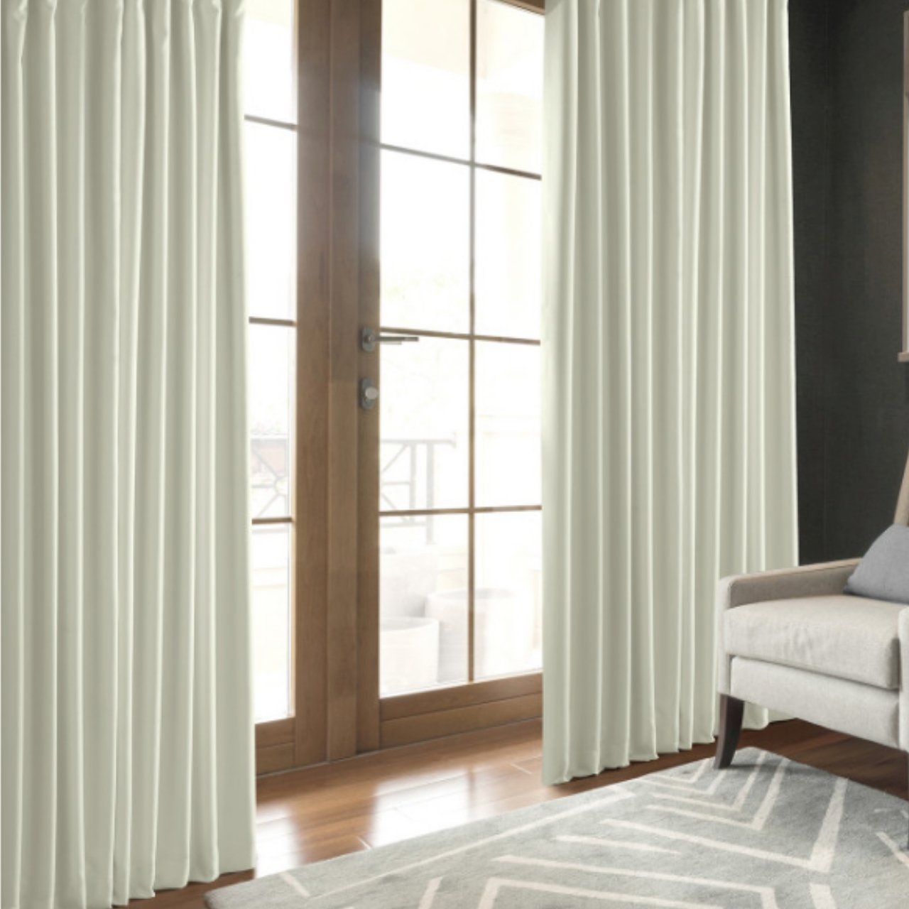 Oatmeal Faux Linen Room Darkening Curtain - Stacy Nicole Home