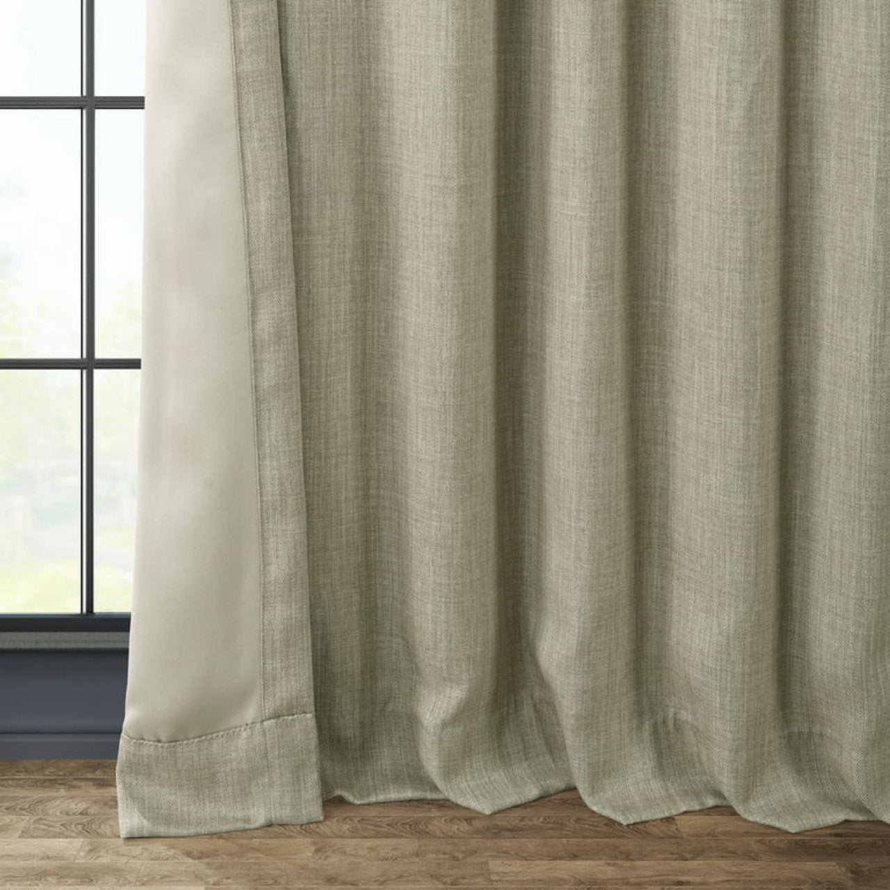 Oatmeal Faux Linen Room Darkening Curtain - Stacy Nicole Home