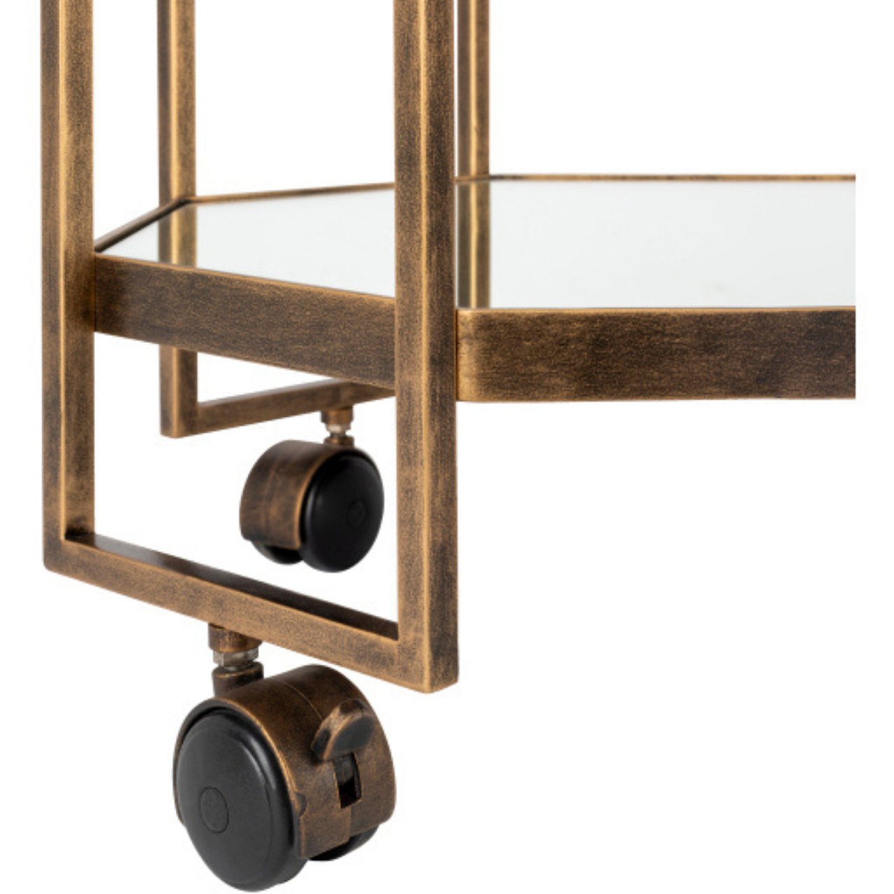 Octagon Brass Bar Cart - Stacy Nicole Home